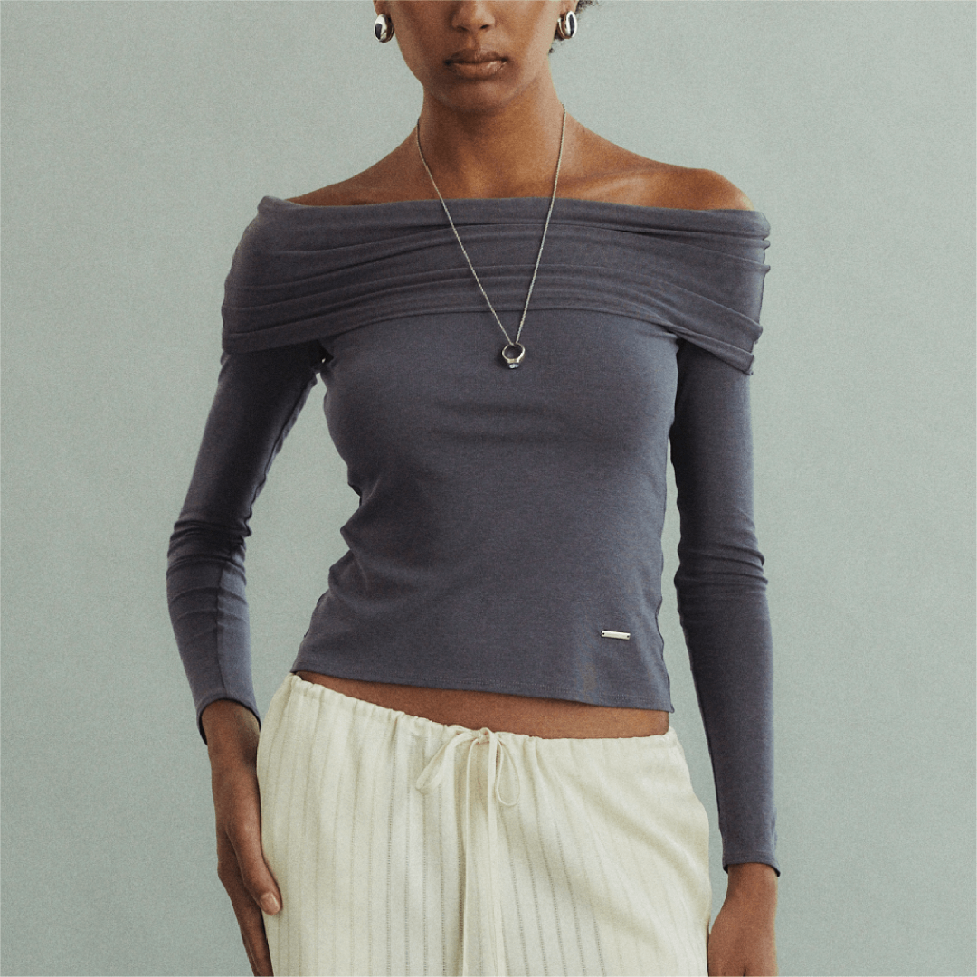 Fundamental Mitr Bardot Mesh Top