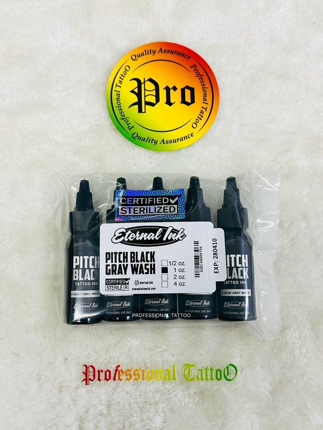 ETERNAL PITCH BLACK GRAY WASH 5 COLOR INK SET 1 oz