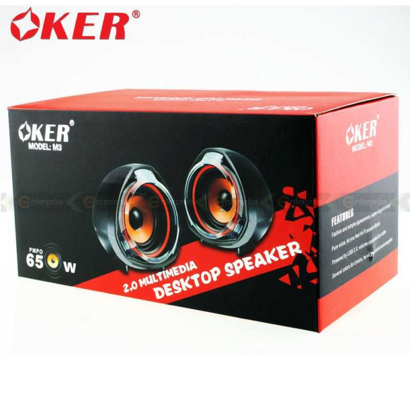 OKER M3 Speaker  ลำโพงคอมพิวเตอร์โน้ตบุ๊ค (สีดำ) ของแท้100%