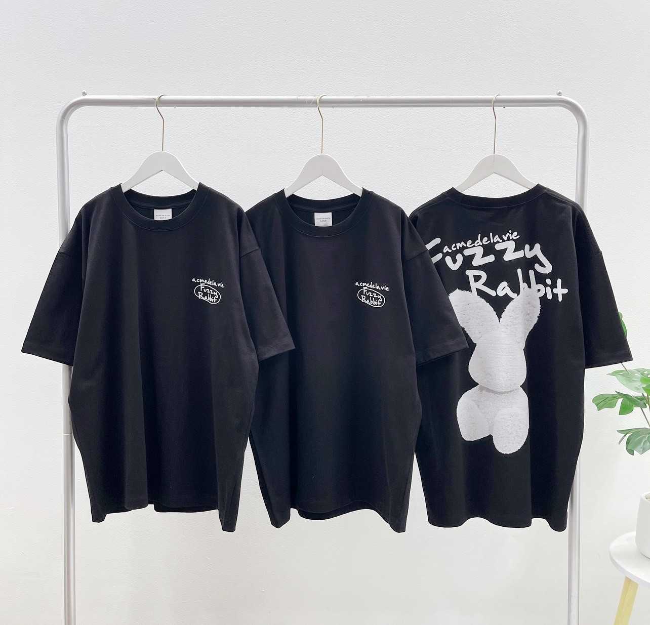 ADLV Doodle Rabbit Short Sleeve Tshirt (Black)