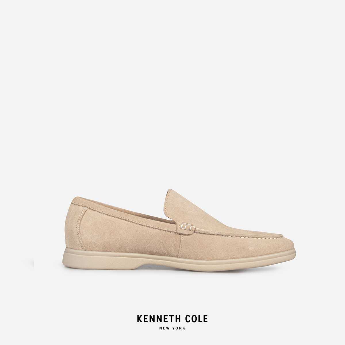 KENNETH COLE รองเท้าลำลองผู้ชายรุ่น WIDER FIT SUEDE LOAFER Beige สีเบจ ( CAS - KF41089SU-250 )