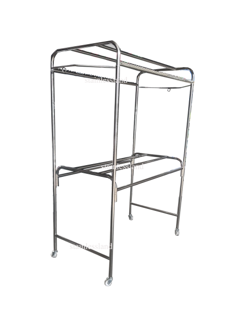 ราวตากผ้าสแตนเลส 003 4 เส้น ขนาด 65x200x175 cm