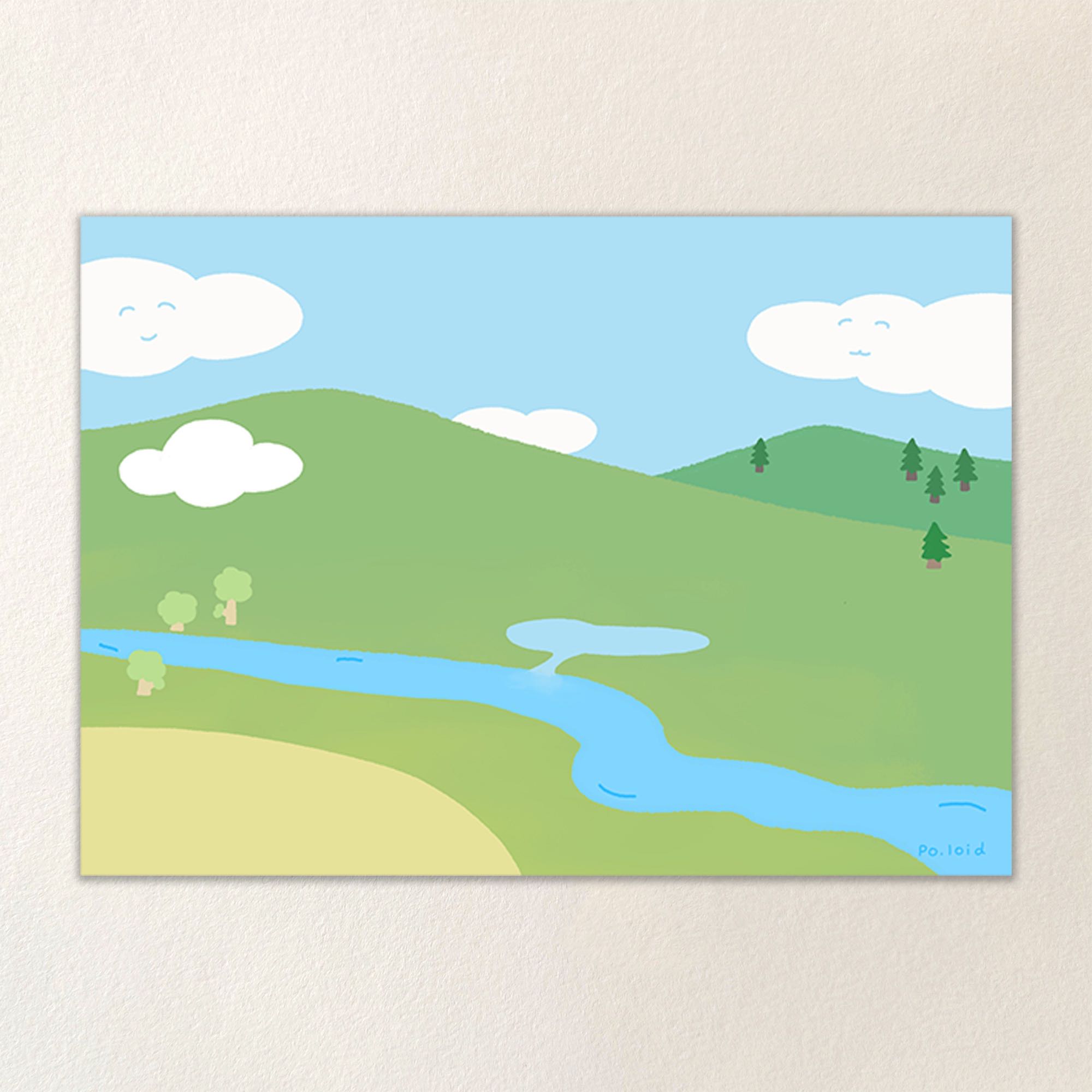 Sticker poster : Mountain (สร้างหมู่บ้านของตัวเอง)