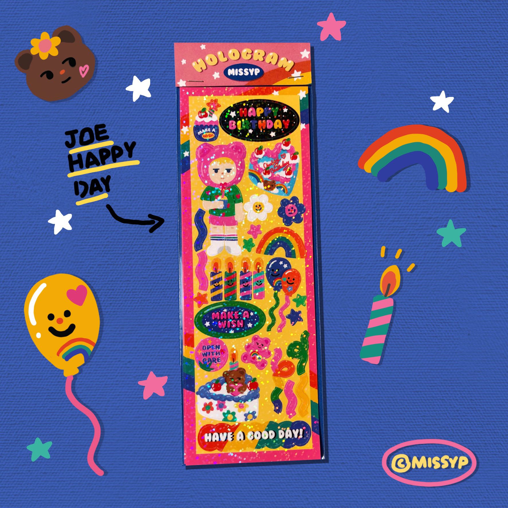 STICKER HOLOGRAM JOE HAPPY DAY