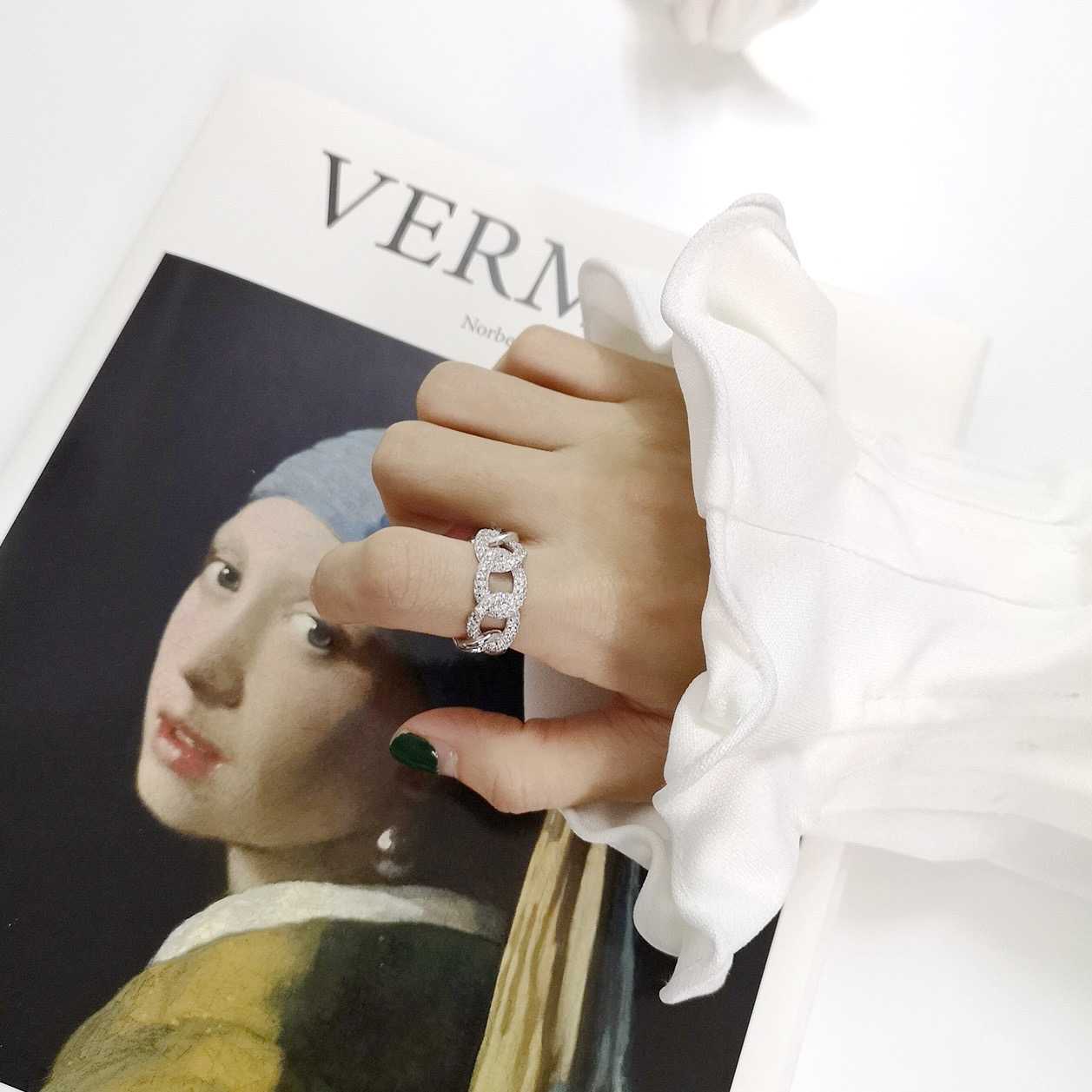 [PRE-ORDER] 💍 แหวนลายโซ่ ประดับคริสตัล | QF020
