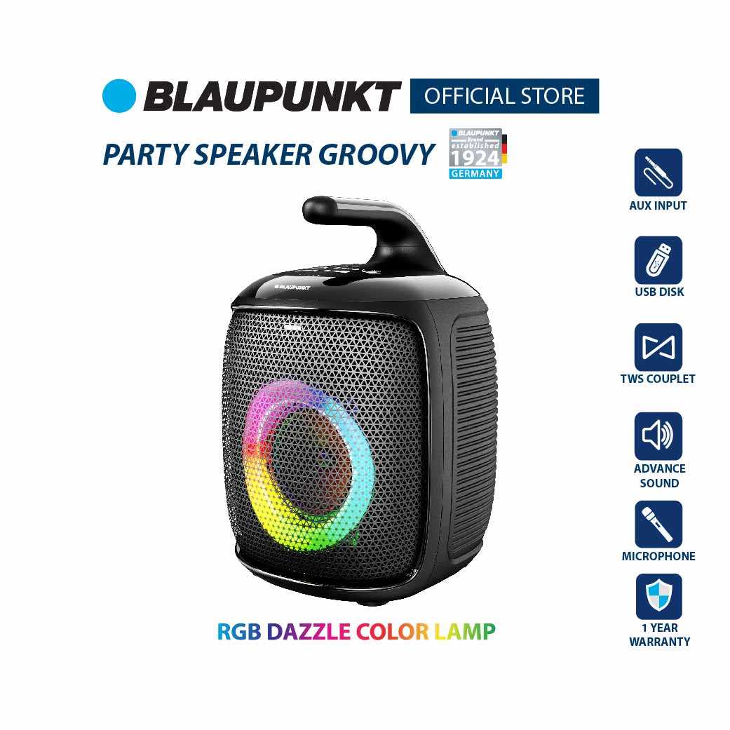 BLAUPUNKT ลำโพงบลูทูธปาร์ตี้ 40W แถมไมค์ 1 ตัว Party Speaker Groovy