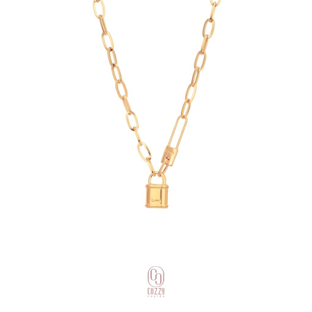 Necklace Double Lock Love สร้อยคอกุญแจล็อค