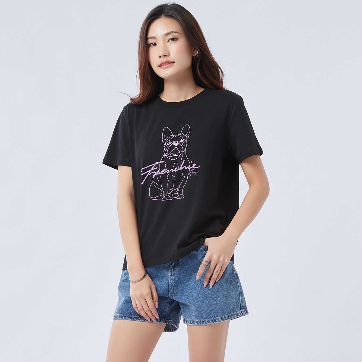เสื้อทีเชิ้ตลายเฟรนช์ชี่ อีซี่ | Frenchie Eazy Tee Shirt | 06204