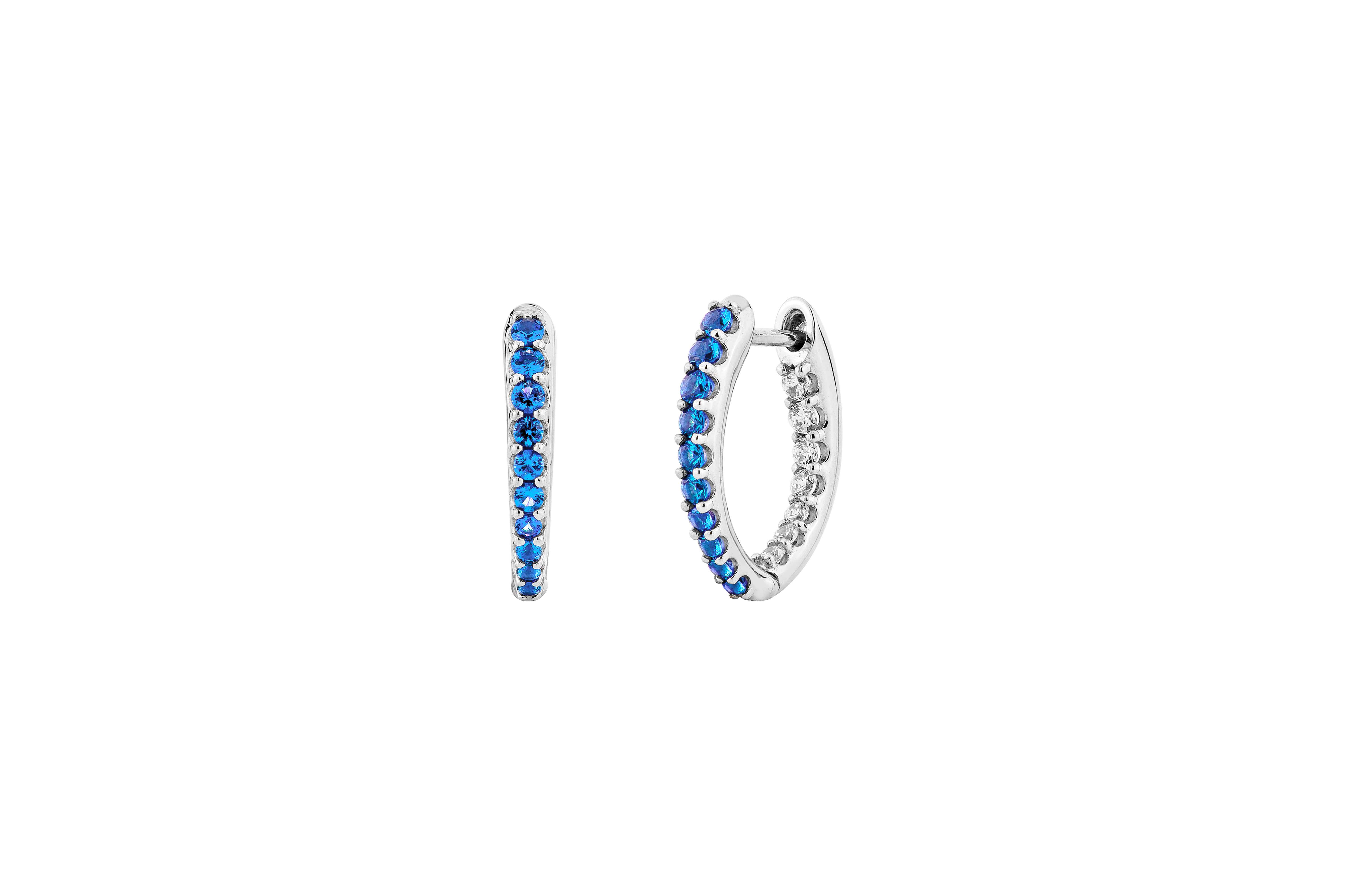 Marque Pave Hoops Sapphire