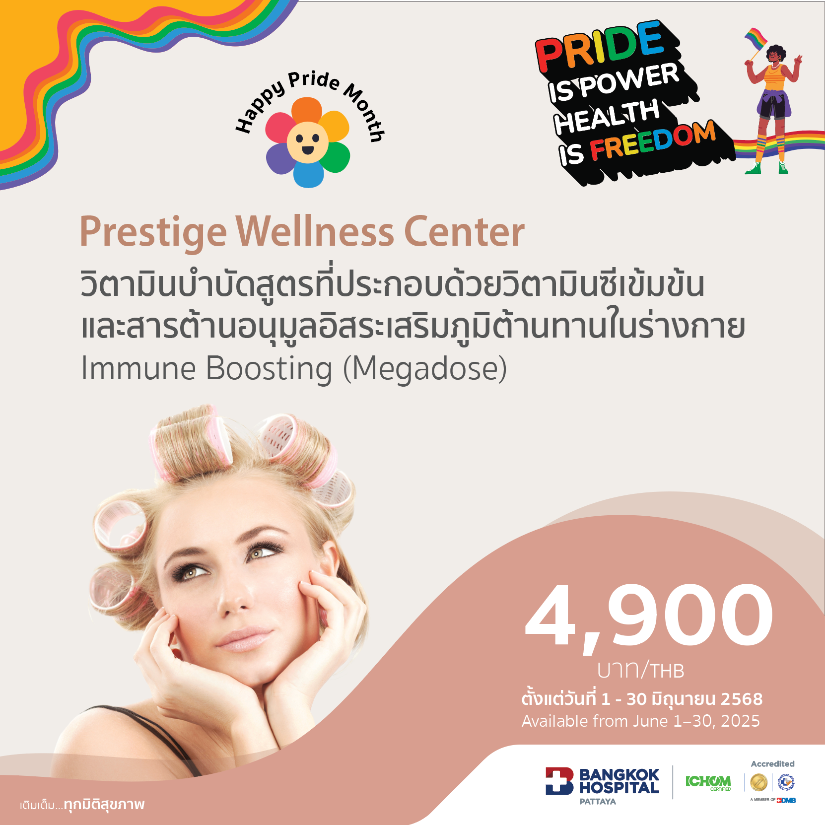 วิตามินบำบัดสูตรที่ประกอบด้วยวิตามินซีเข้มข้น และสารต้านอนุมูลอิสระเสริมภูมิต้านทานในร่างกาย