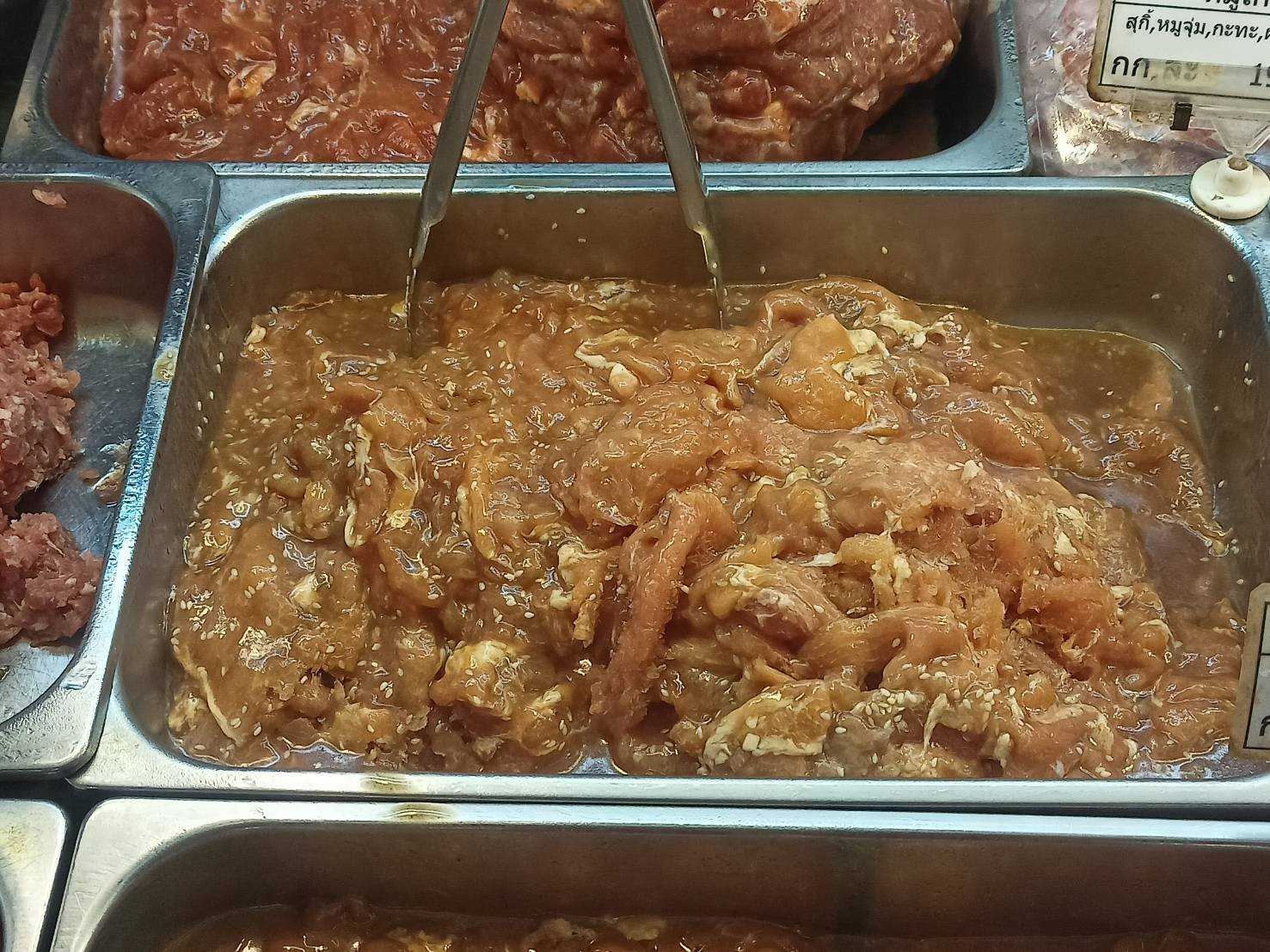 หมูเกาหลี  (ร้านหมูหมักเจ้ฮั้ว) ขั้นต่ำ 2 ขีด ขีดละ++