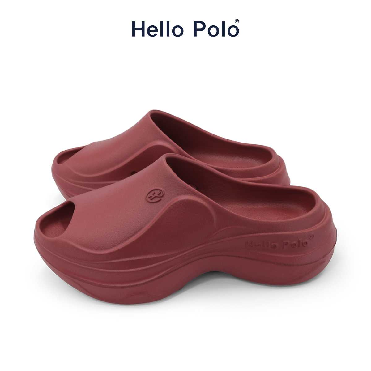 Hello Polo รุ่น HP8020 รองเท้าแตะ รองเท้าสวม รองเท้ายางมีรู แฟชั่น พื้นนิ่ม หนา 6 ซม.