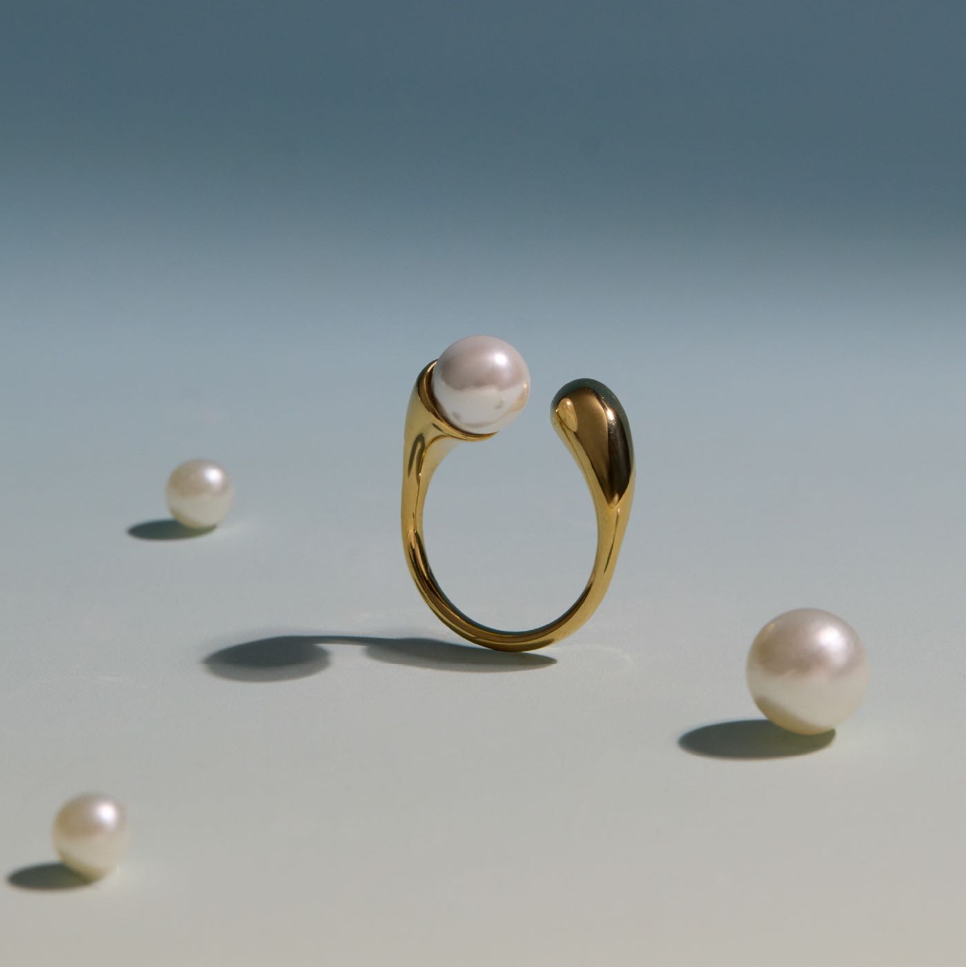Pearlcation Dual Open Ring