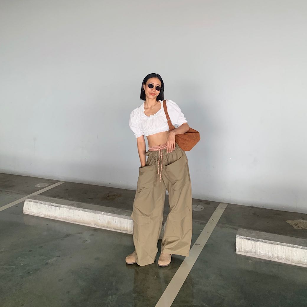 Double waist ballet pants