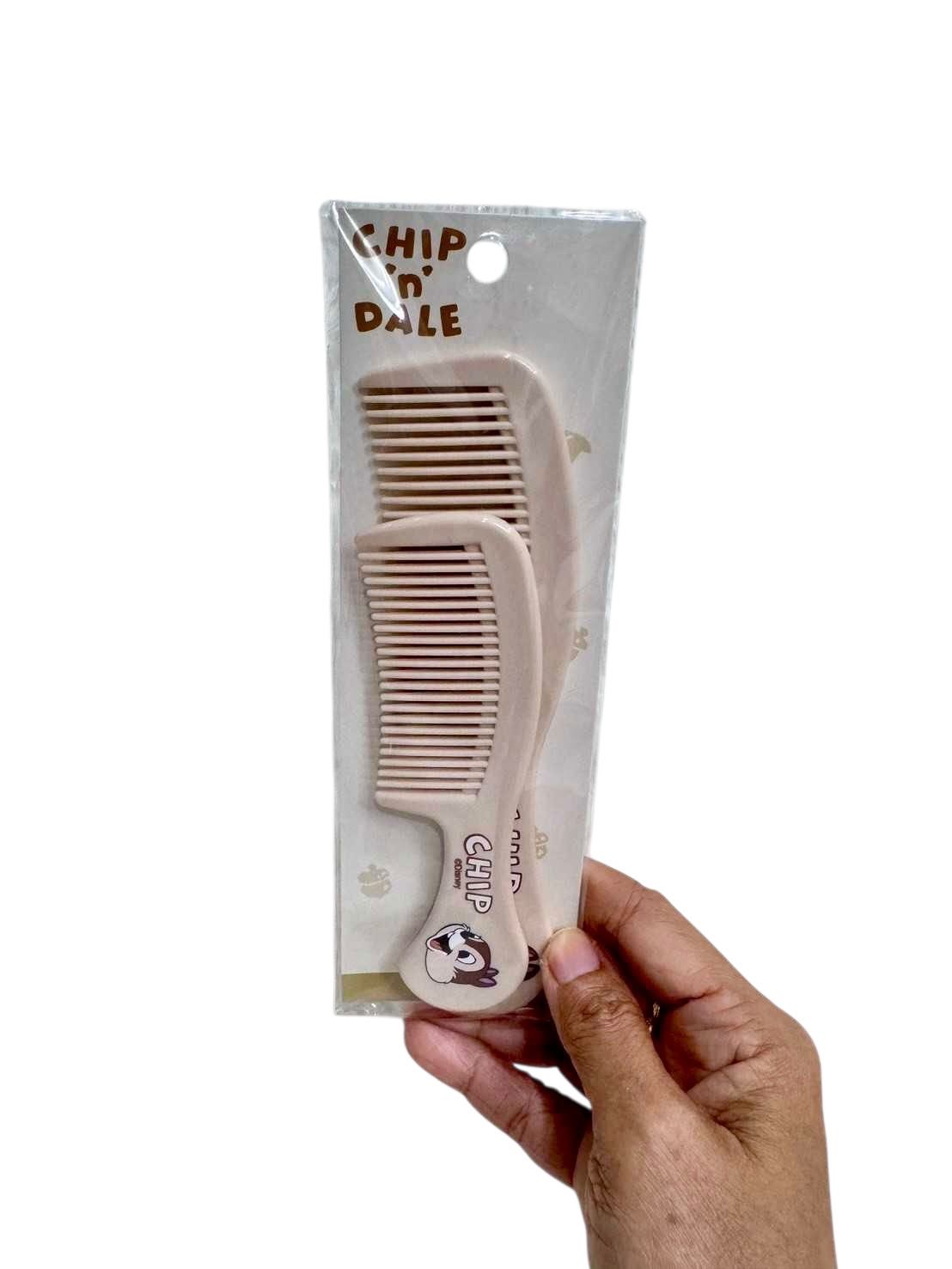 หวีชุดเซ็ท 2 ชิ้น สีครีม Chip and Dale  ขนาด 4.7 x 17.1 x0.8 ซม.