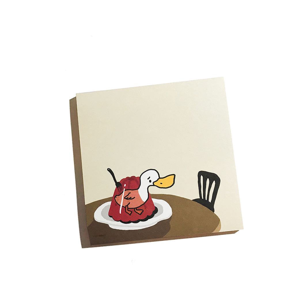 memo pad - pudding duck