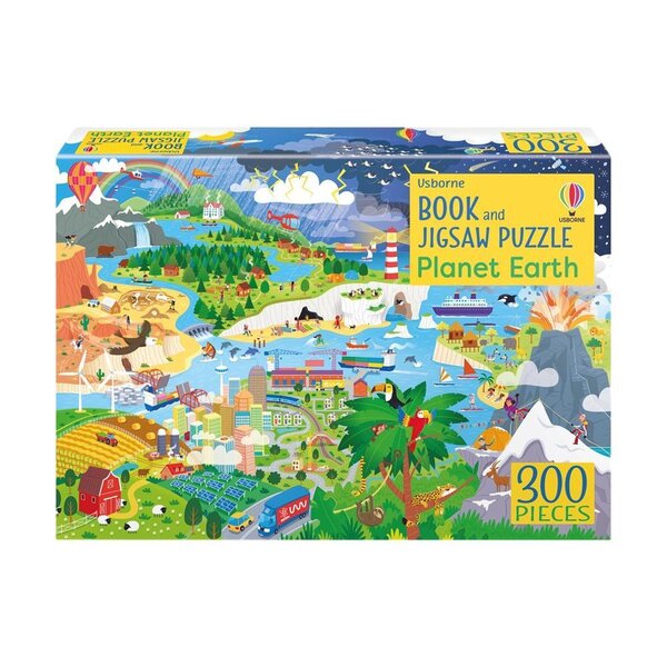 [Jigsaw จิ๊กซอว์] Usborne Book and Jigsaw Planet Earth 300 ชิ้น หนังสือความรู้ และ จิ๊กซอว์ AWARD...