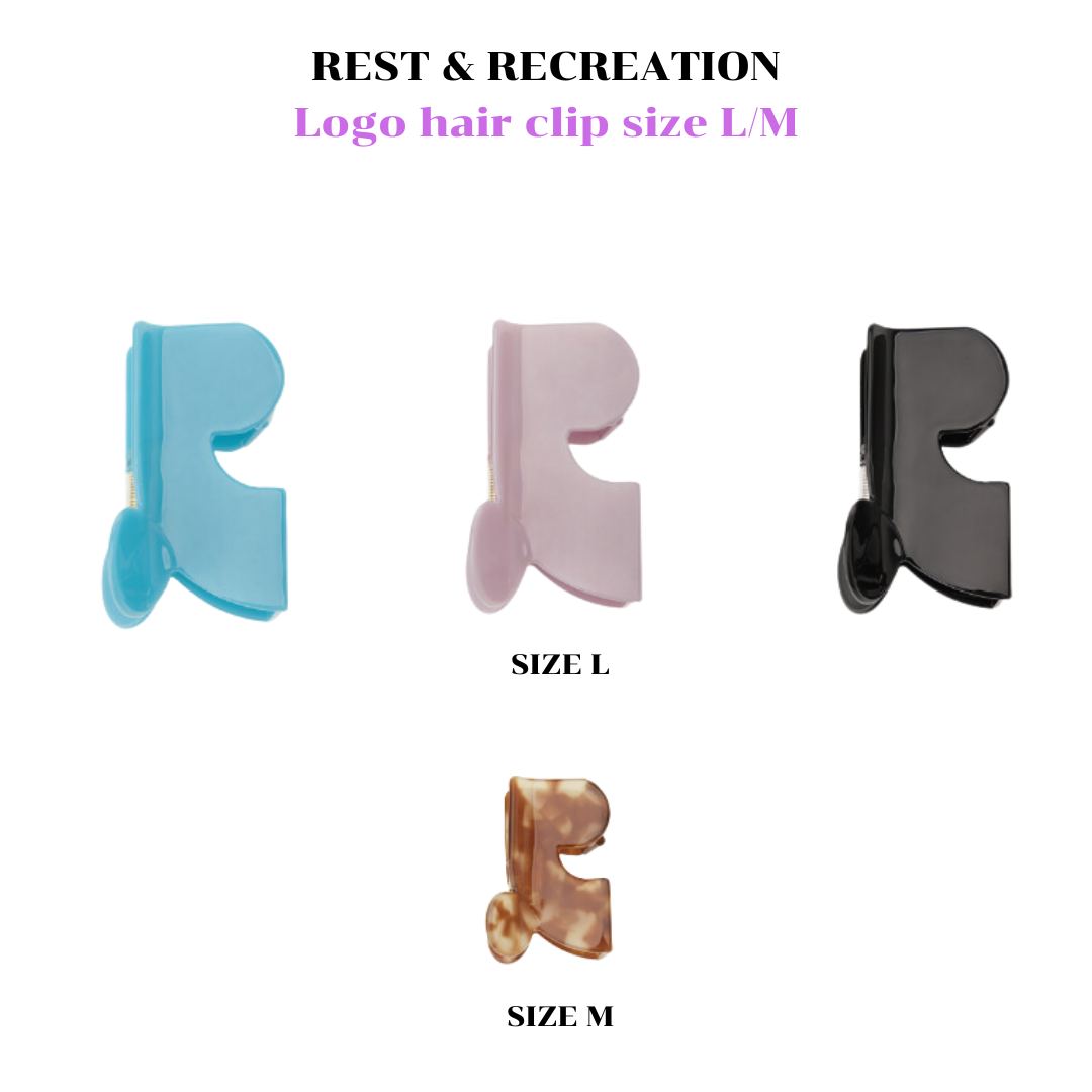 พร้อมส่ง Rest and Recreation กิ๊ฟหนีบผม รุ่น logo hair clips size L and M