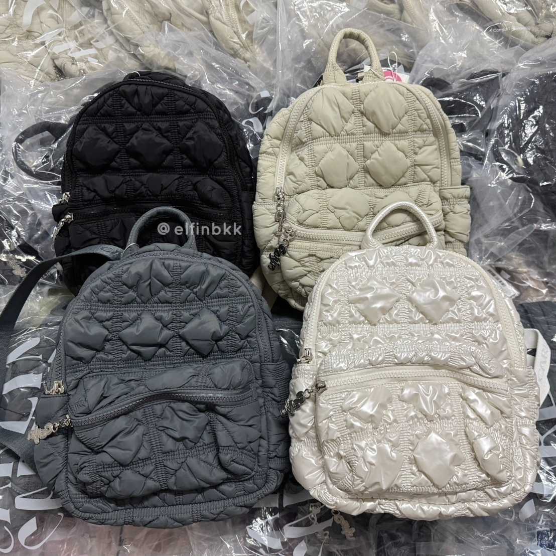 ขายดี⭐ Carlyn Mellow Backpack  เป้ สีดำ สีเทา Gray สีน้ำตาล สีขาวมุก pearl white
