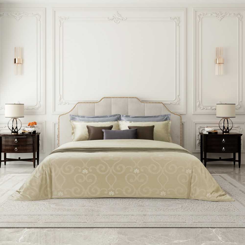 ชุดผ้าปูที่นอนรัดมุม ขนาด 5 ฟุต FLEUR DE LIS Collection 650 Series