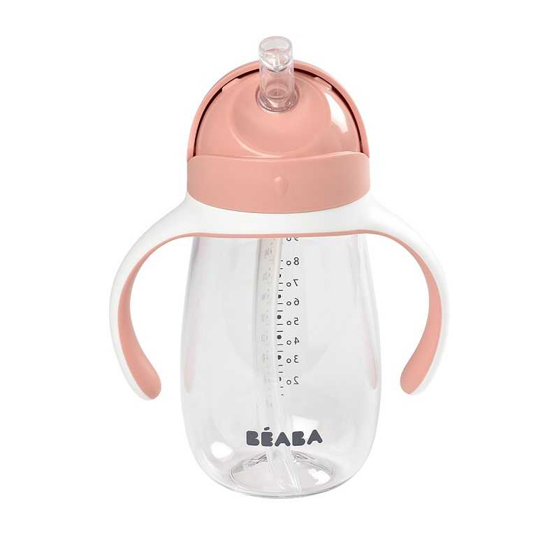 กระติกน้ำหัดดื่ม Straw Cup Tritan with Handles 300 ml - Vintage - Pink