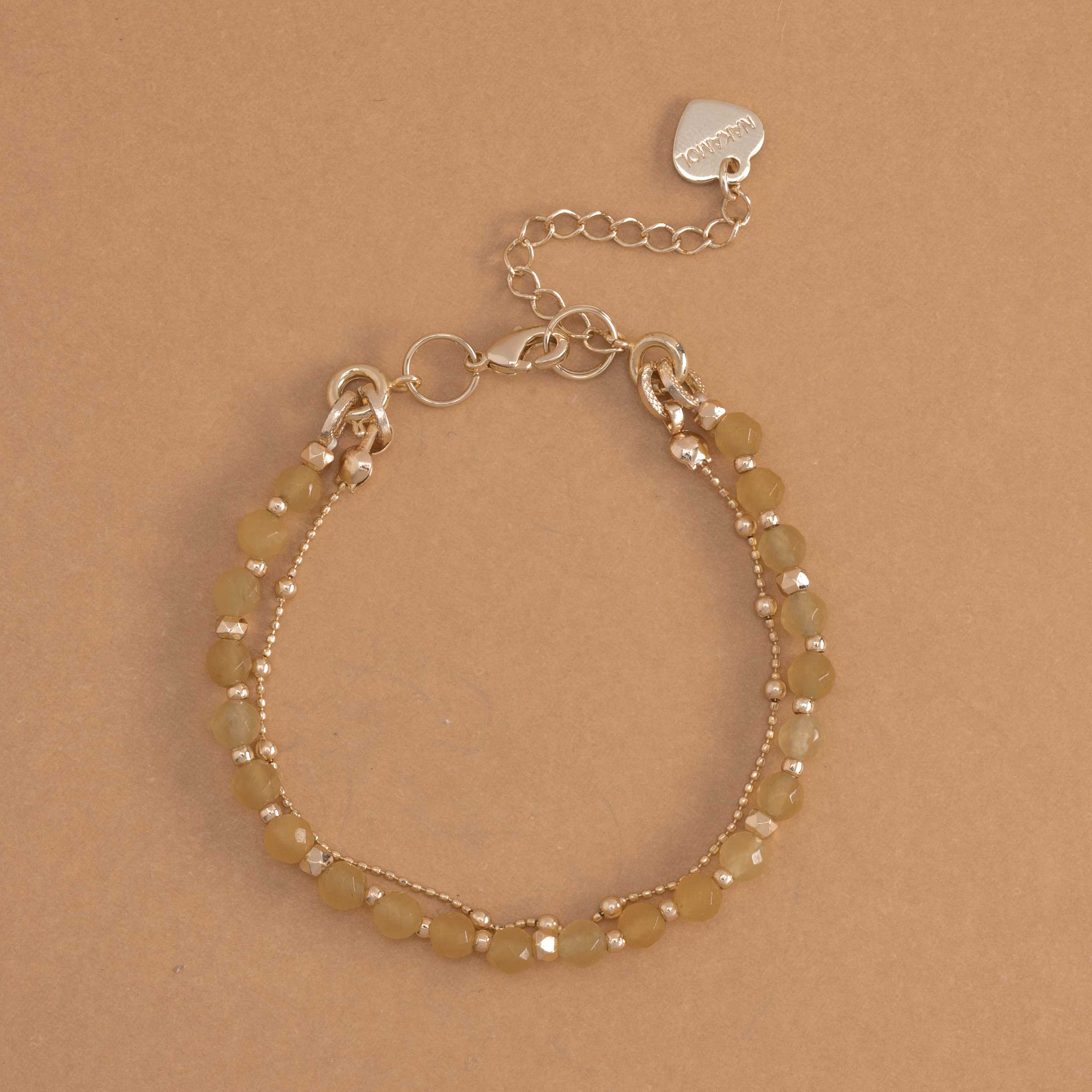YELLOW AGATE-LUCKY CHARM Bracelet 