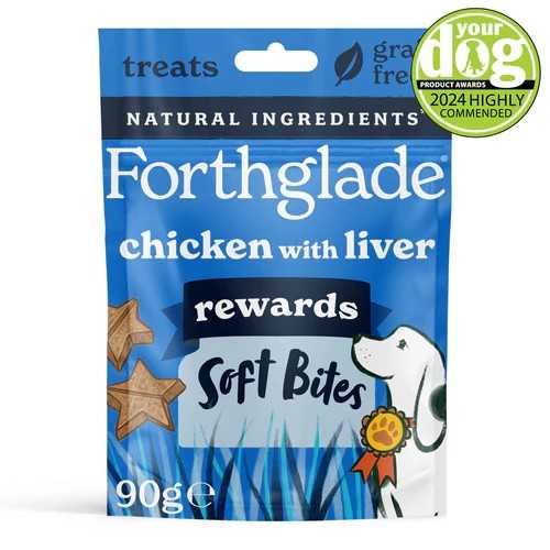 (พร้อมส่ง) Forthglade - Rewards Training Multi-Functional Soft Bites With Chicken & Liver (90 g.)