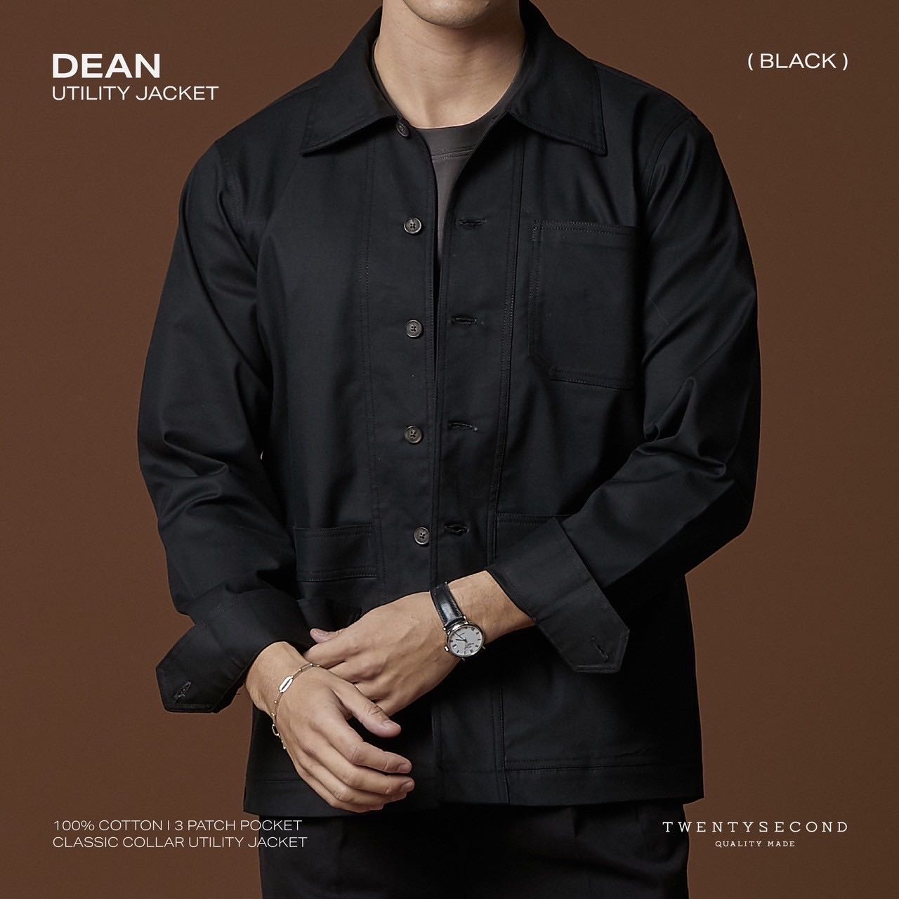 DEAN UTILITY JACKET - BLACK