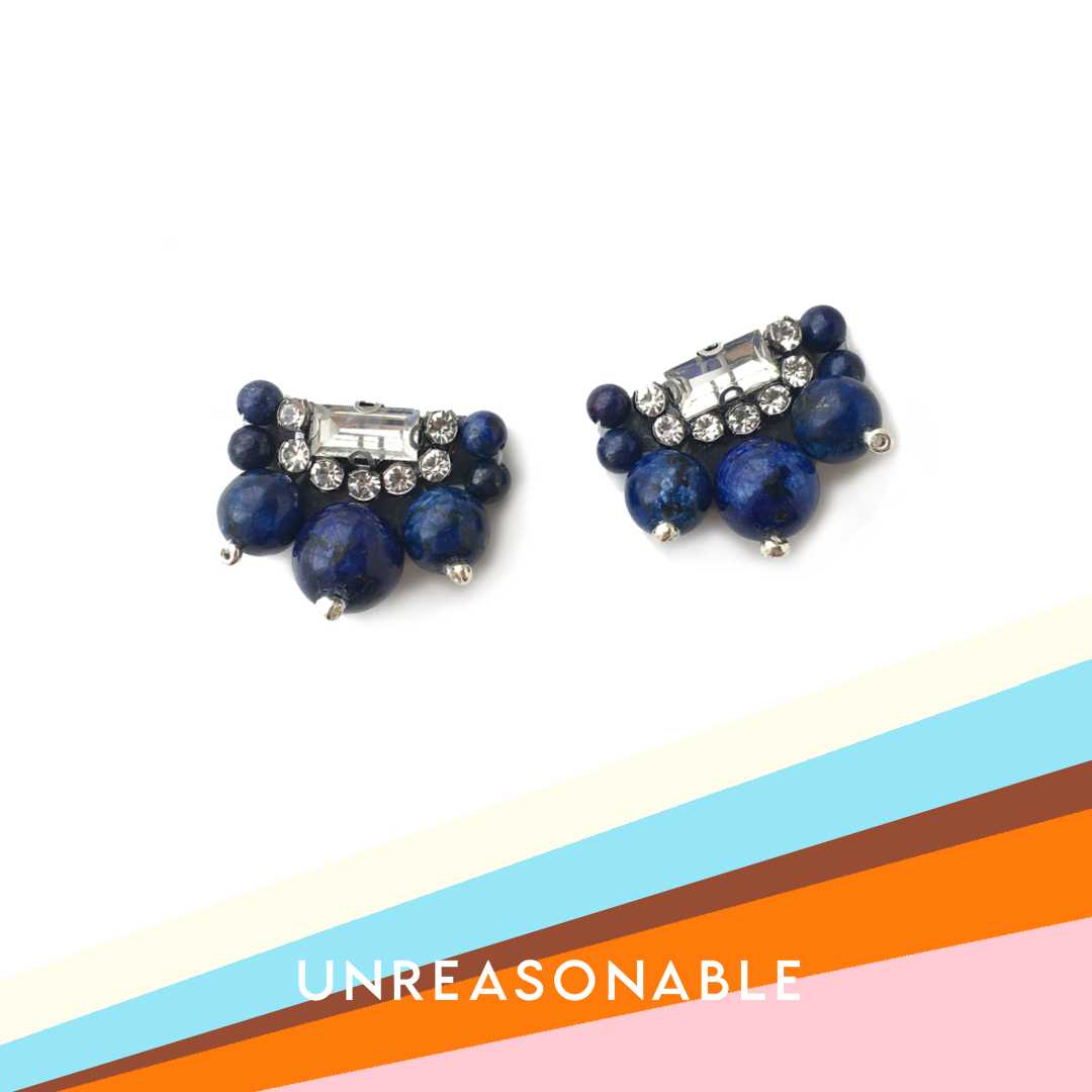 ต่างหูพลอยแท้ Lapiz Lazuli : Lucky Stone (UA0618-01) #Blue #Lucky Stone #Stud #Earrings