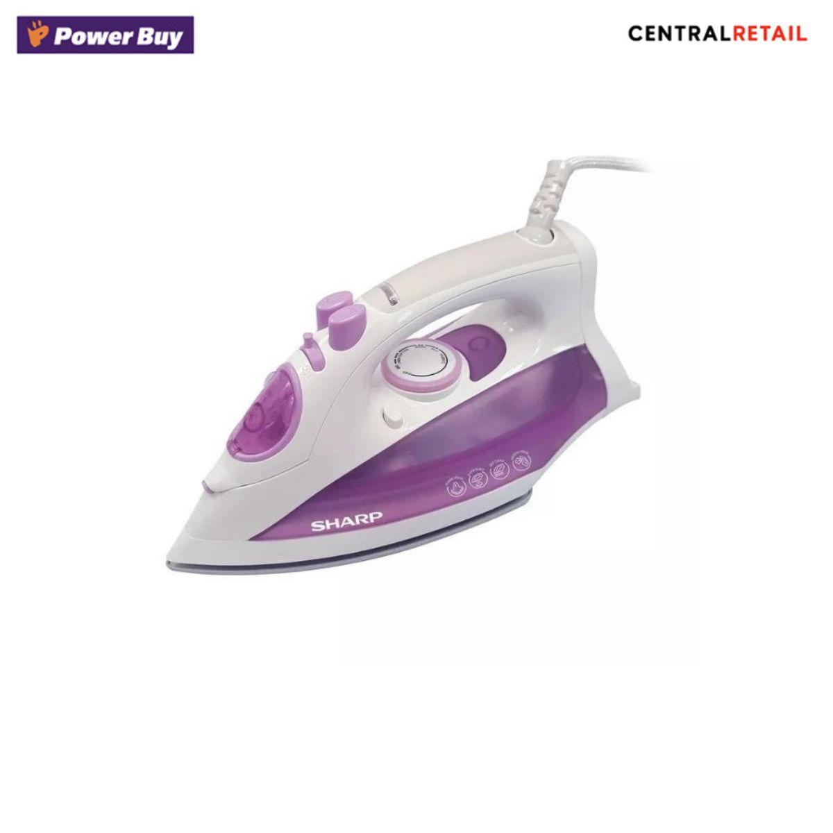 เตารีดไอน้ำ (2000 วัตต์, สีชมพู) SHARP  รุ่น EI-S301  [286572]