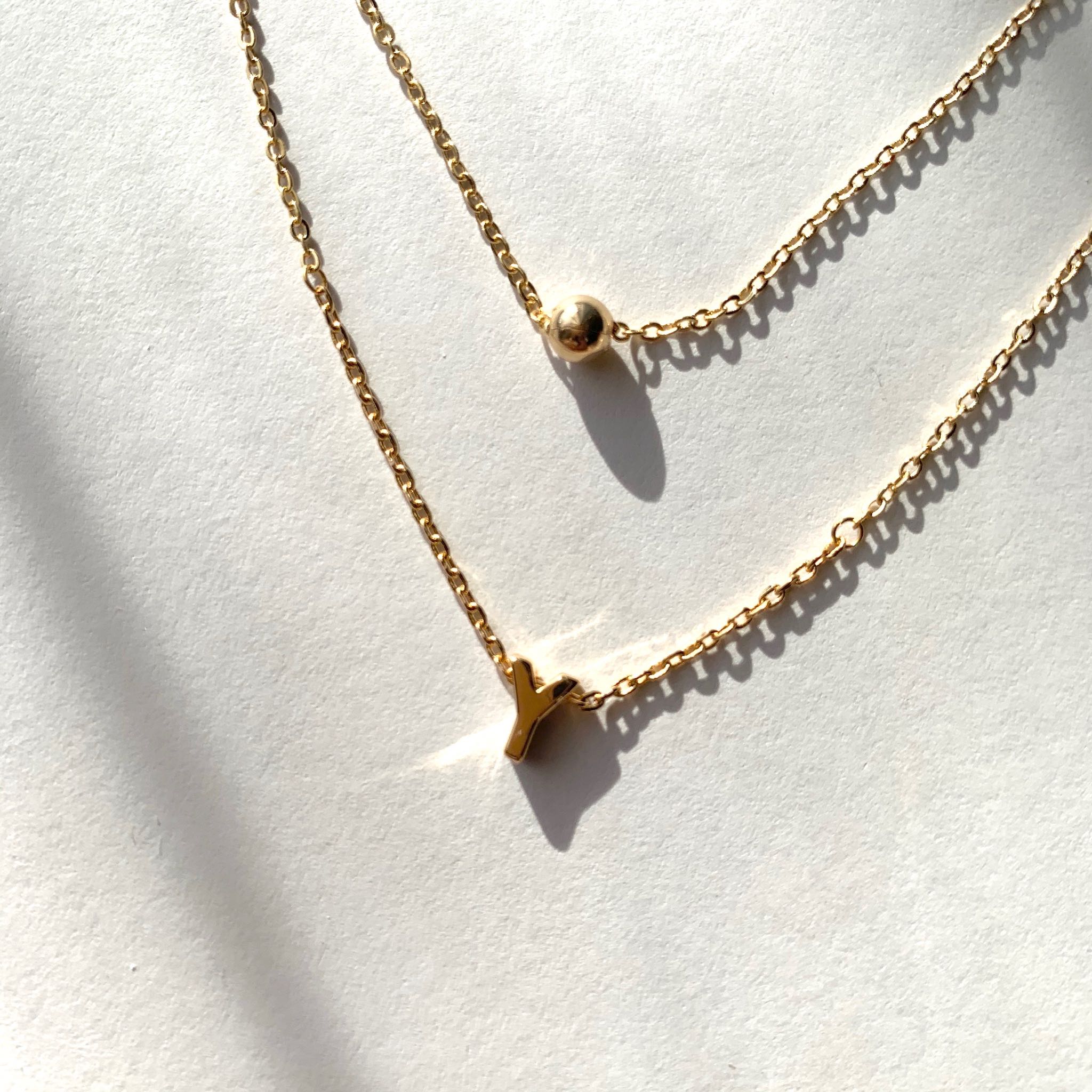 Petite alphabet necklace