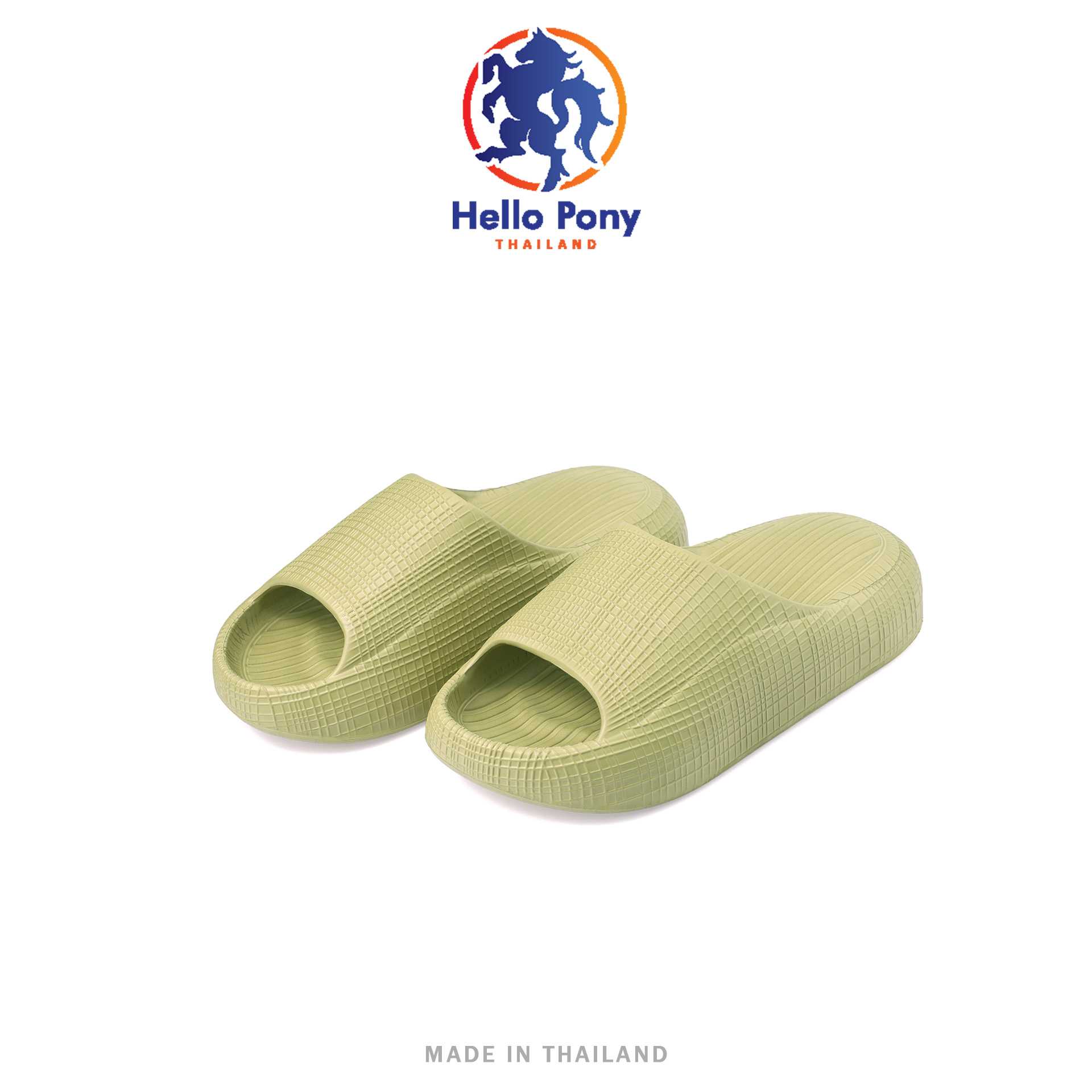 Hello Pony รุ่น MHM4013 รองเท้าแตะอุ้งเท้าแมว ลายตาราง Size 36-45