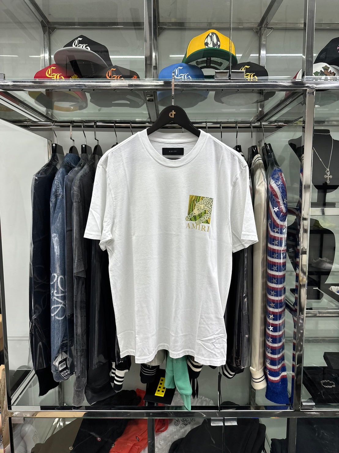 Amiri Leopard Tee ( White )