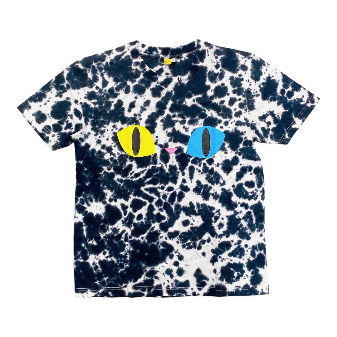 Street Cat T-Shirt  เสื้อยืดผ้าฝ้ายมัดย้อมแมวแต้ม