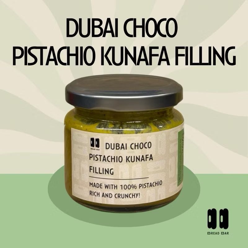Dubai Choco Pistachio Filling ไส้ช็อกโกแลตดูไบ พิสตาชิโตแท้ 100% ไม่ผสมน้ำตาล เส้นคูนาฟ่าจุกๆ