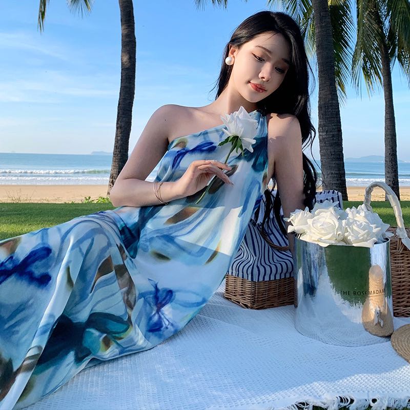 #BJoneshoulderbutterBlueDress250226 (690THB)