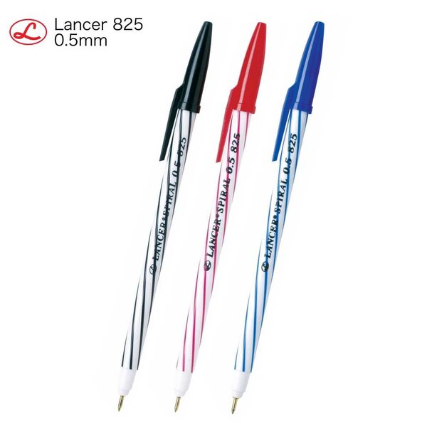 ปากกาแลนเซอร์ Lancer Spiral ปากกาลูกลื่น สีน้ำเงิน ดำ แดง