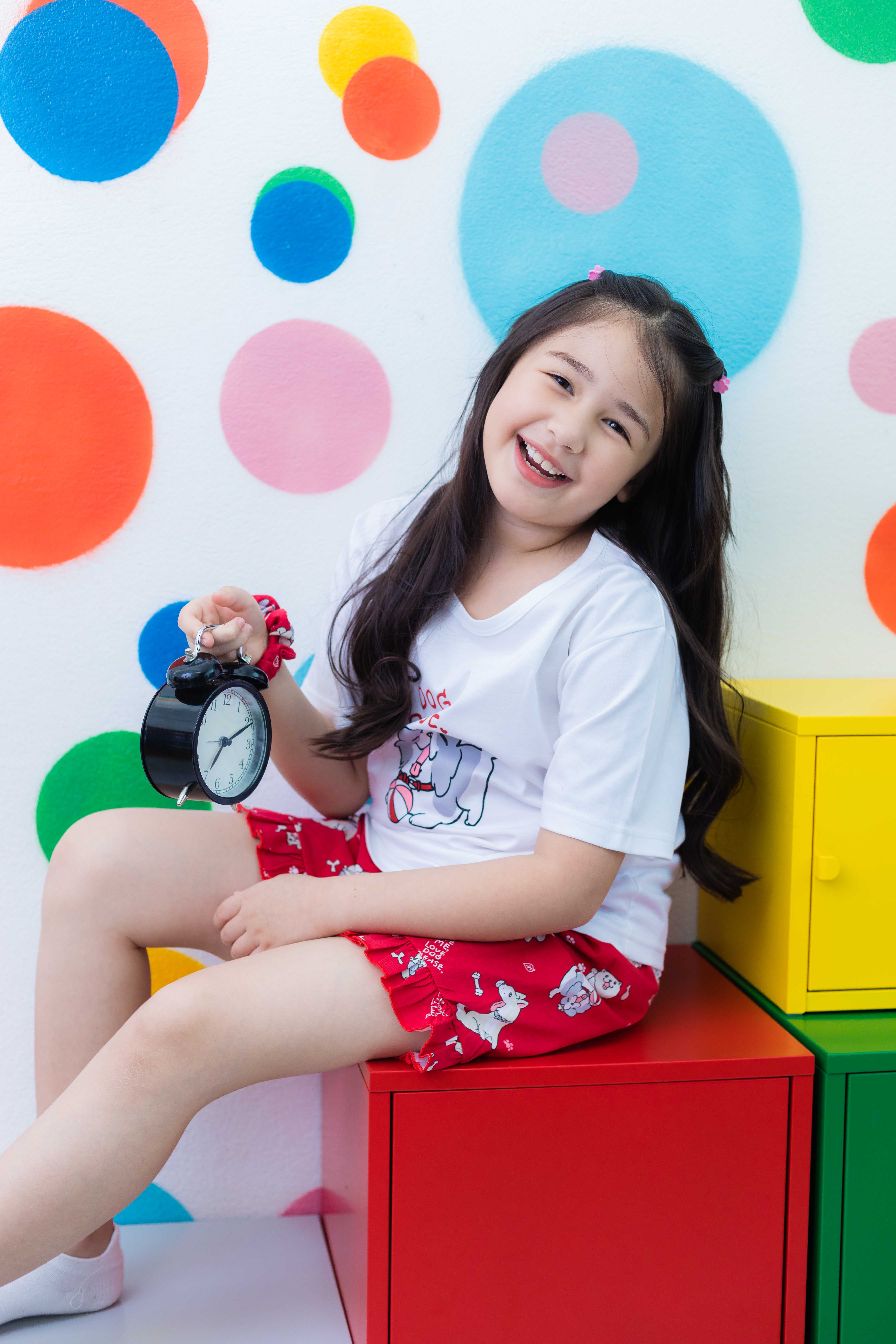 Funny Day KIDS: short pajama T-shirt ขาระบาย คอกลม