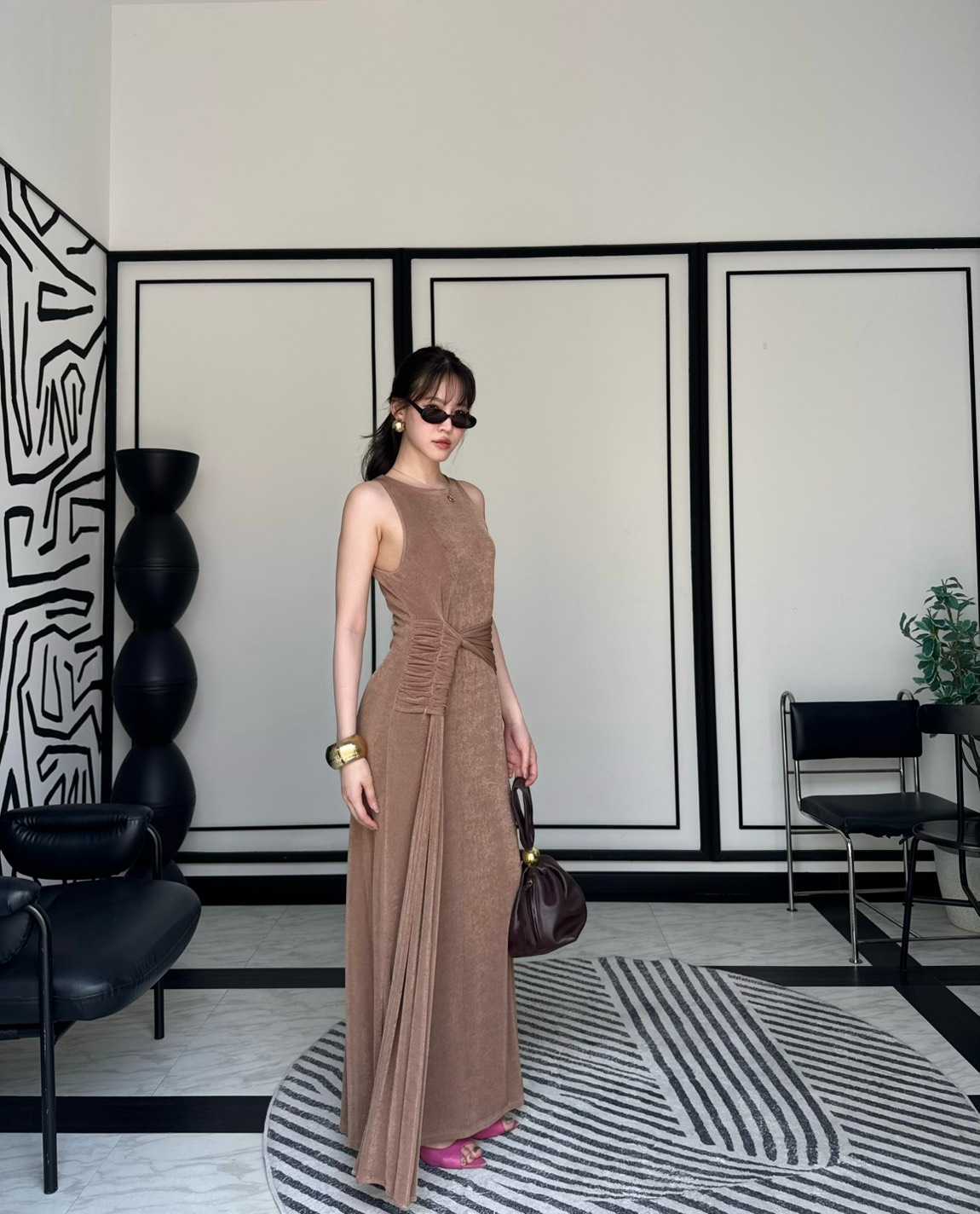 Mandy Dress เดรสใส่ออกงาน เดรสไปงาน เดรสผ้ายืดวิ้งๆมี 3 สี