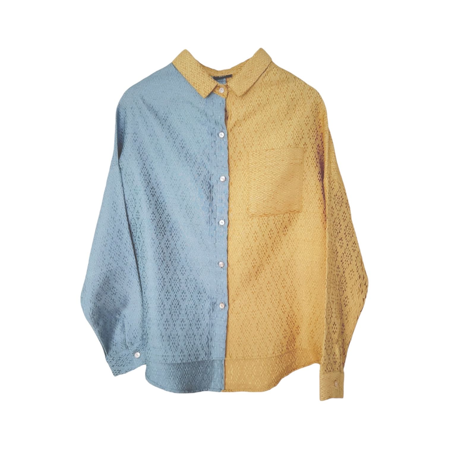 Half/half silk shirt 