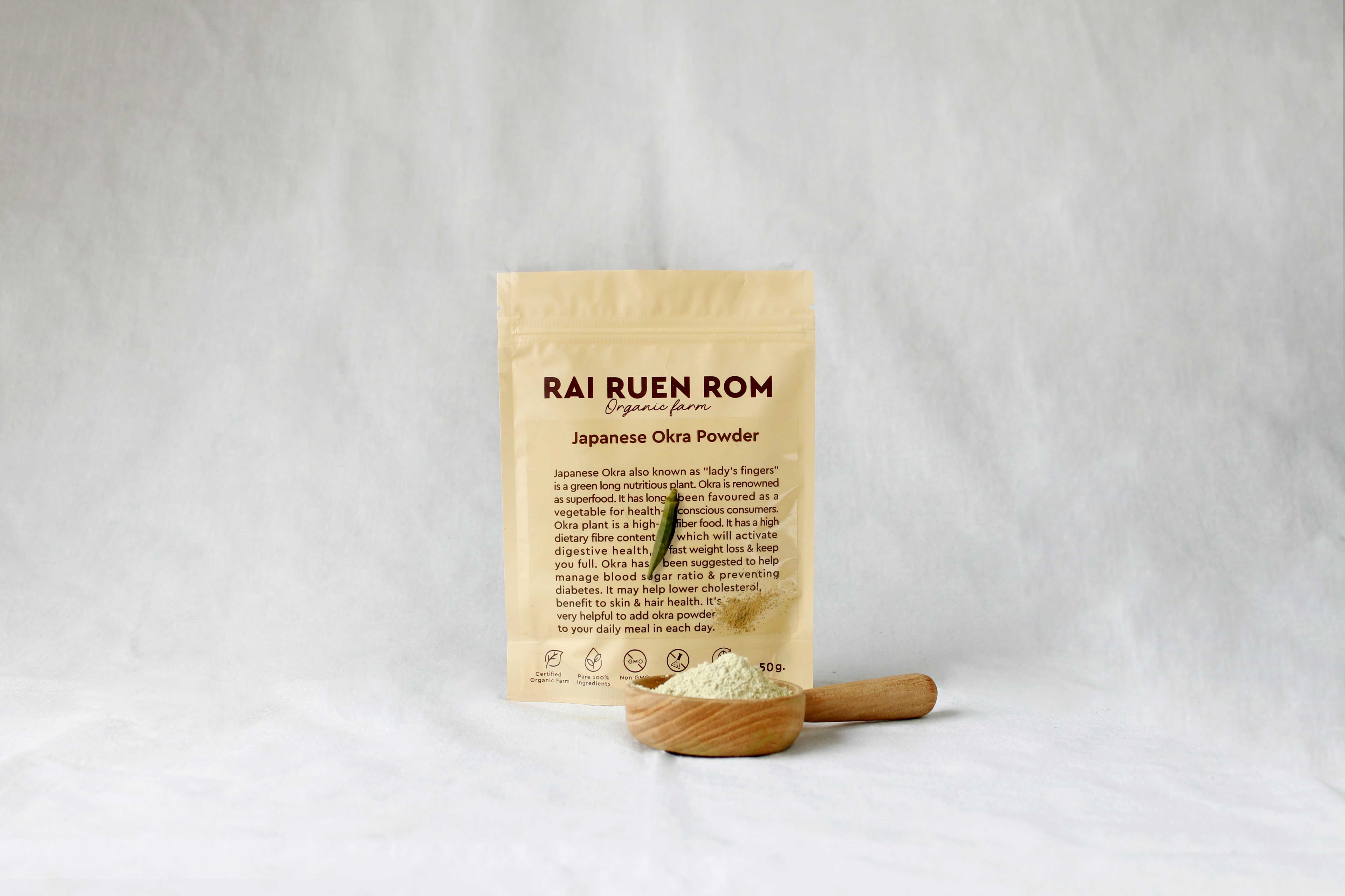 ผงกระเจี๊ยบเขียวญี่ปุ่น ออร์แกนิค : Organic Japanese Okra Powder