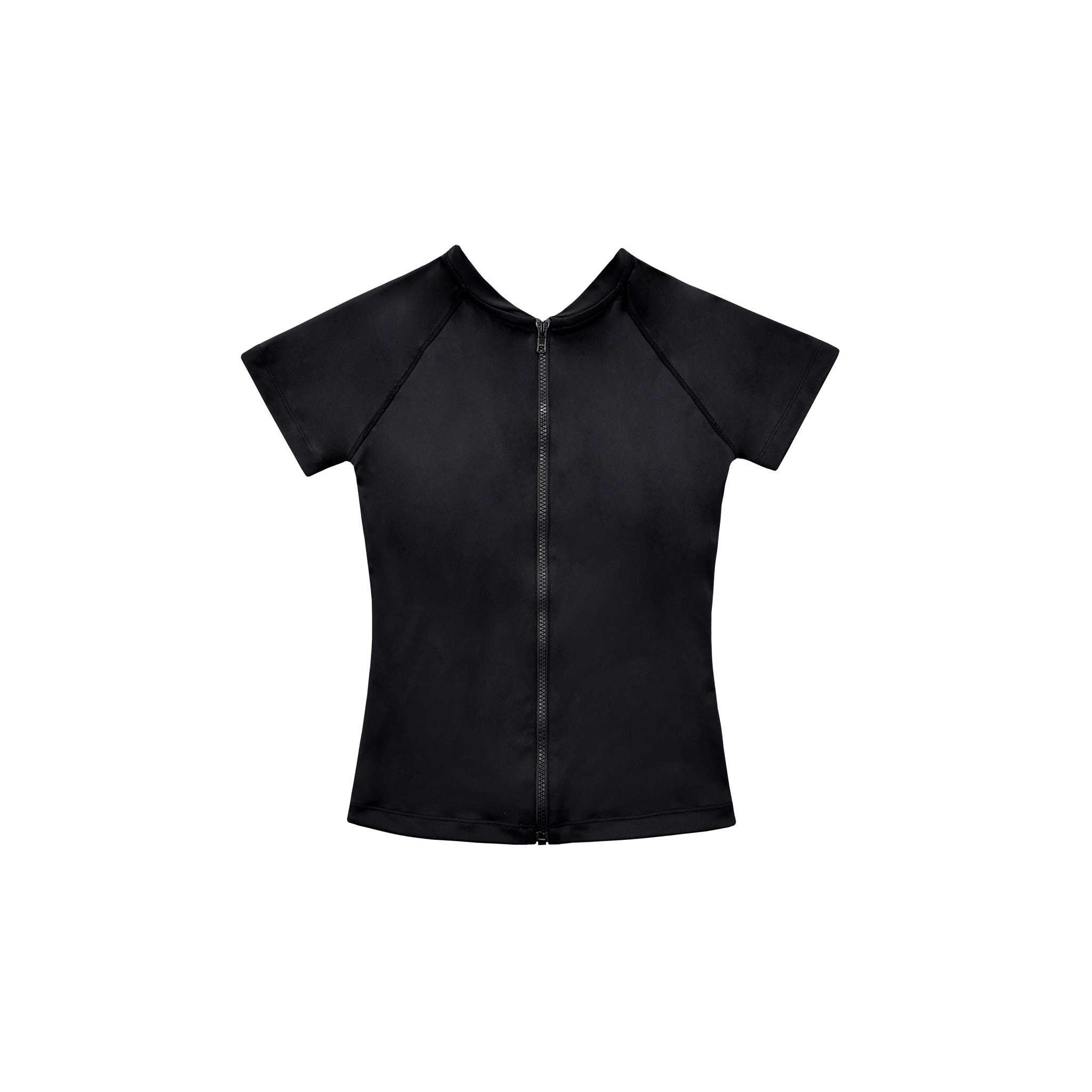 JAYDA ZIPPER TOP เสื้อว่ายน้ำแขนสั้น ใส่ว่ายน้ำ ชุดว่ายน้ำ