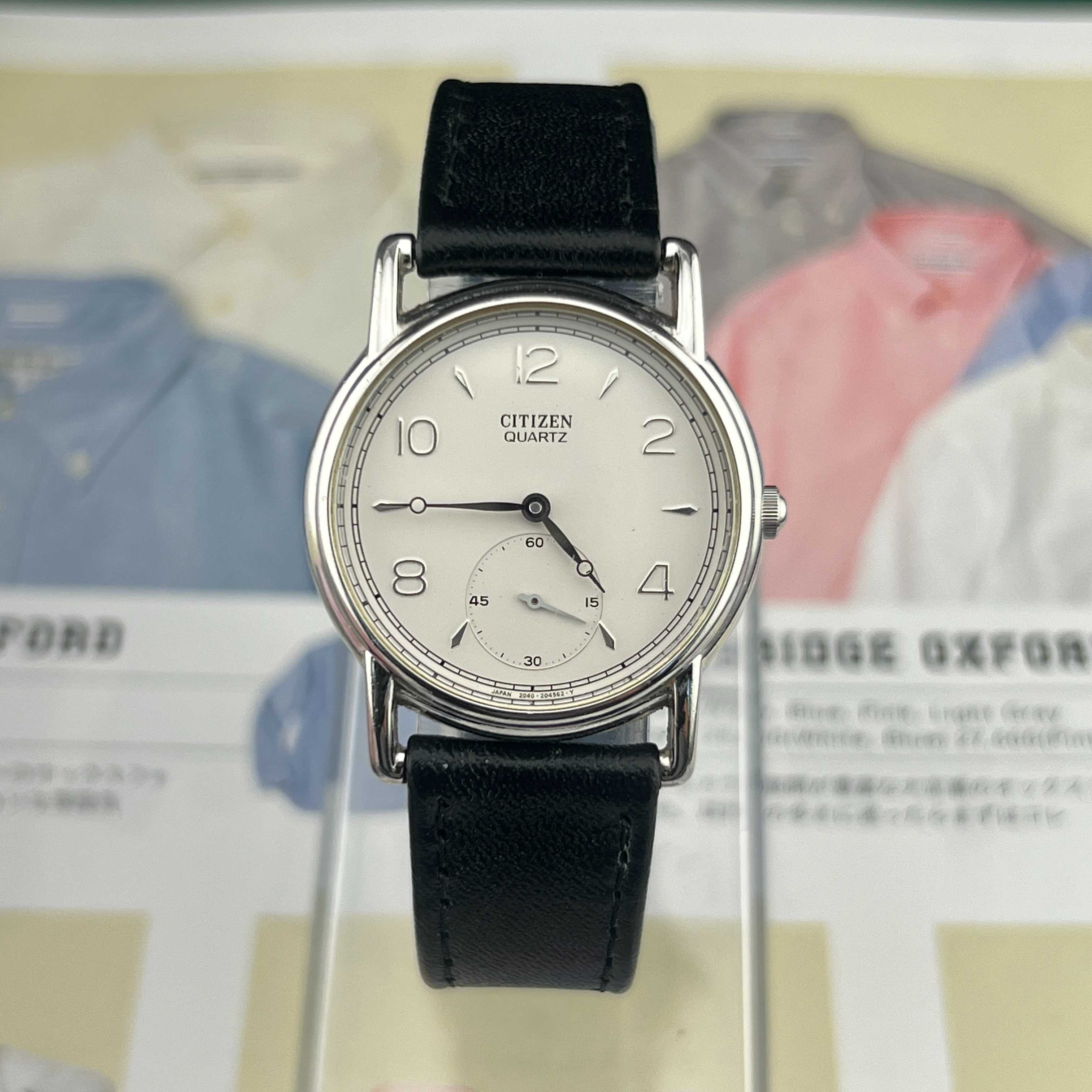 Vintage Citizen Arabic Quartz White Dial Ref.2040-202449 TA Japan 1992