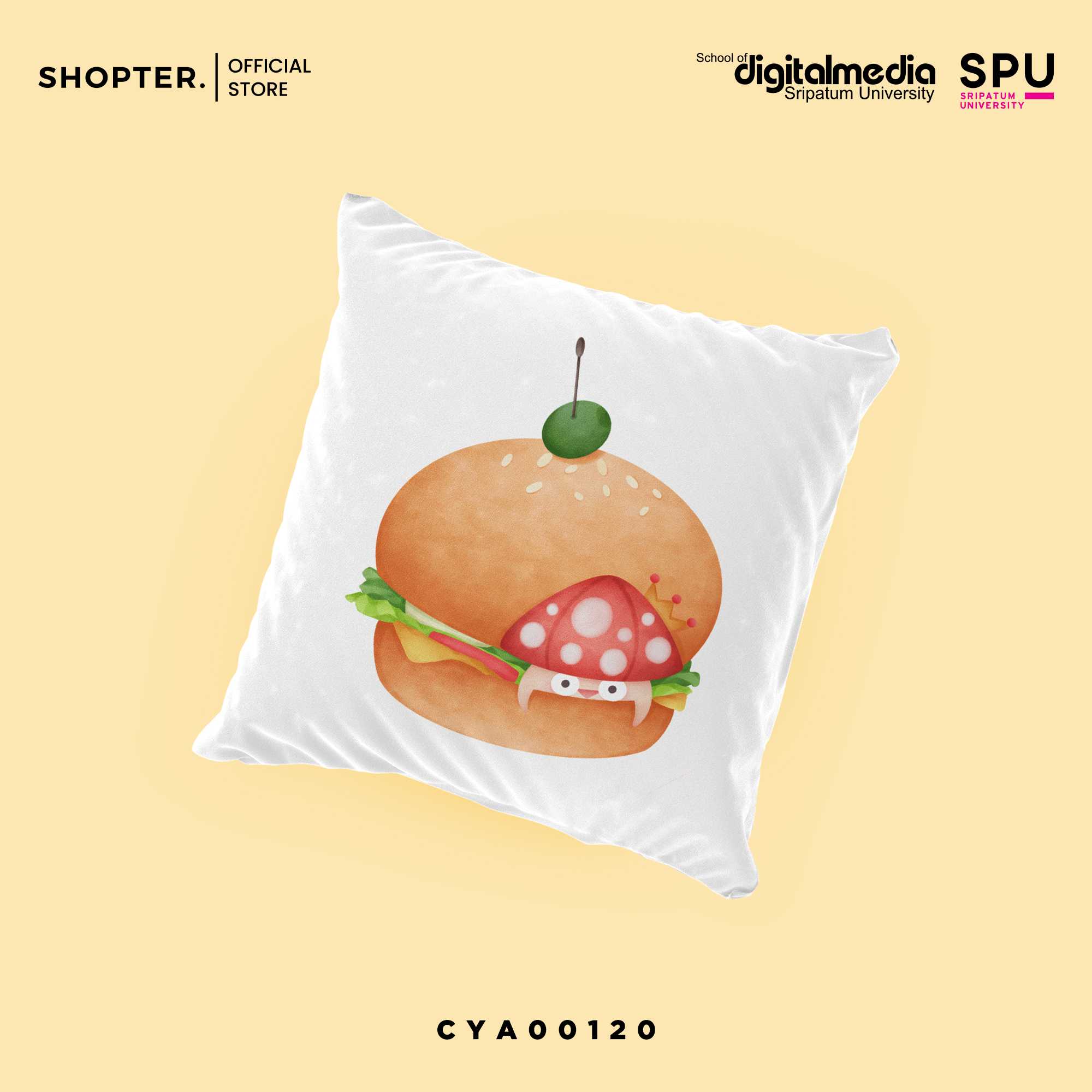 Throw Pillow หมอนอิง พิมพ์ลาย เจ้าชายเห็ดสีแดงแรงสามเท่า 🍄 รหัส CYA00120-CYA00122