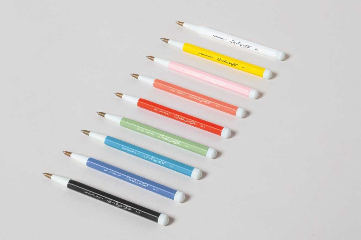 Leuchtturm1917 Drehgriffel Nr.1 Twist Pen Medium Ballpoint ปากกาลูกลื่นเดรกริฟเฟย์ ไส้สีน้ำเงิน