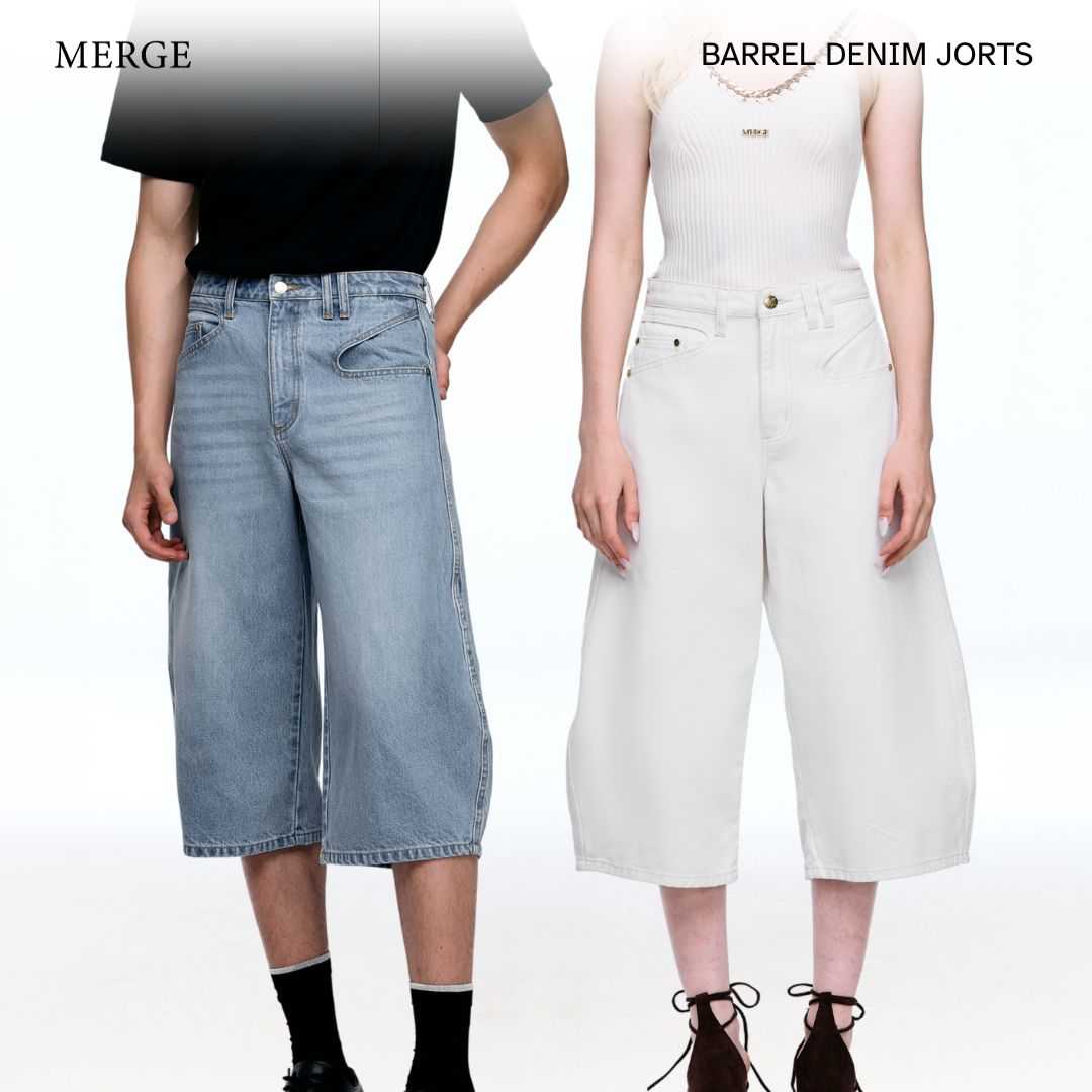 Merge Official - Barrel Denim Jorts (พร้อมส่ง)