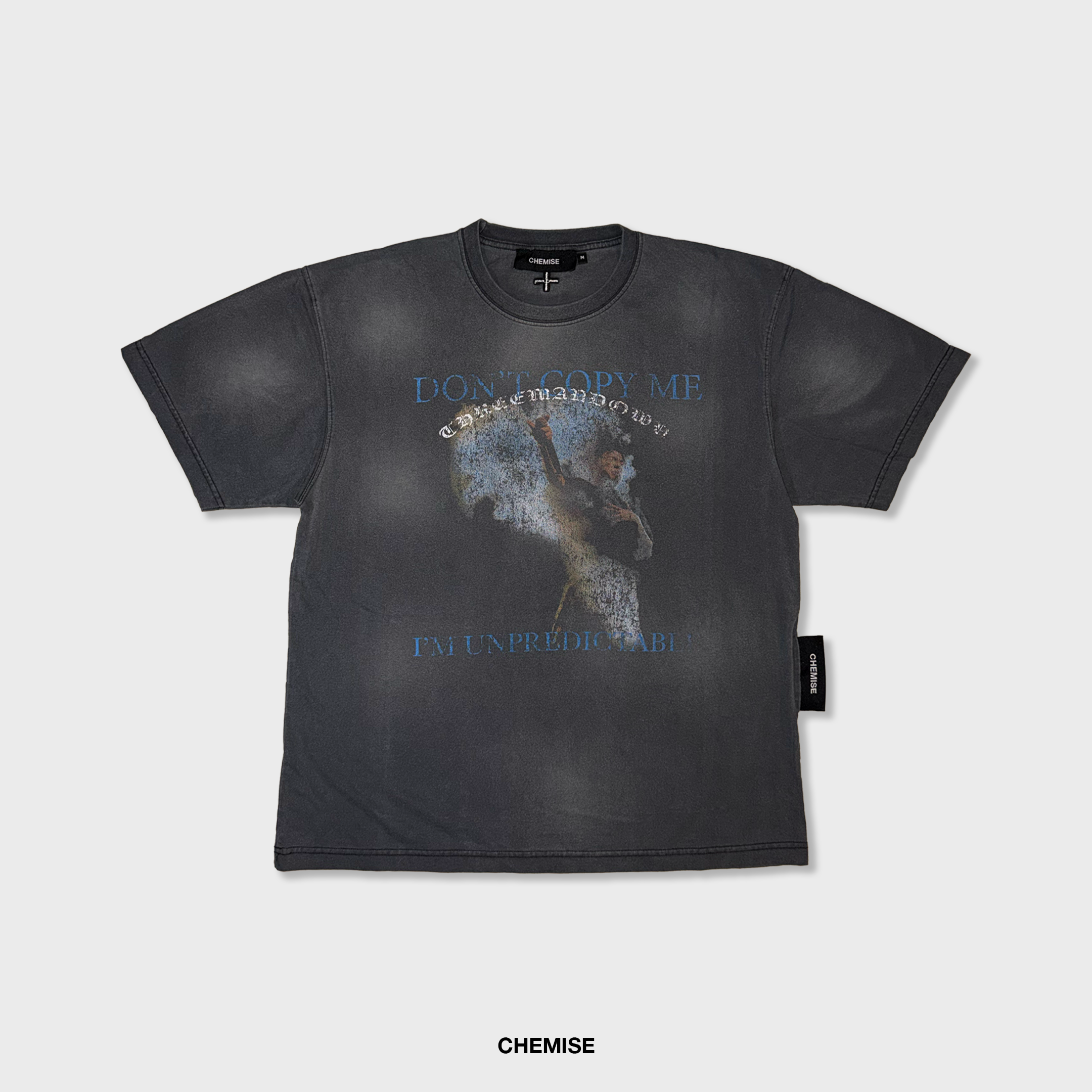 Unpredictable Washed Dusted Black T-Shirt