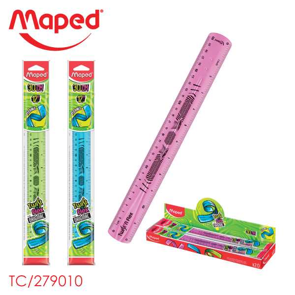 TC279010 ไม้บรรทัด 30 ซม.และ 12 นิ้ว Twist Maped