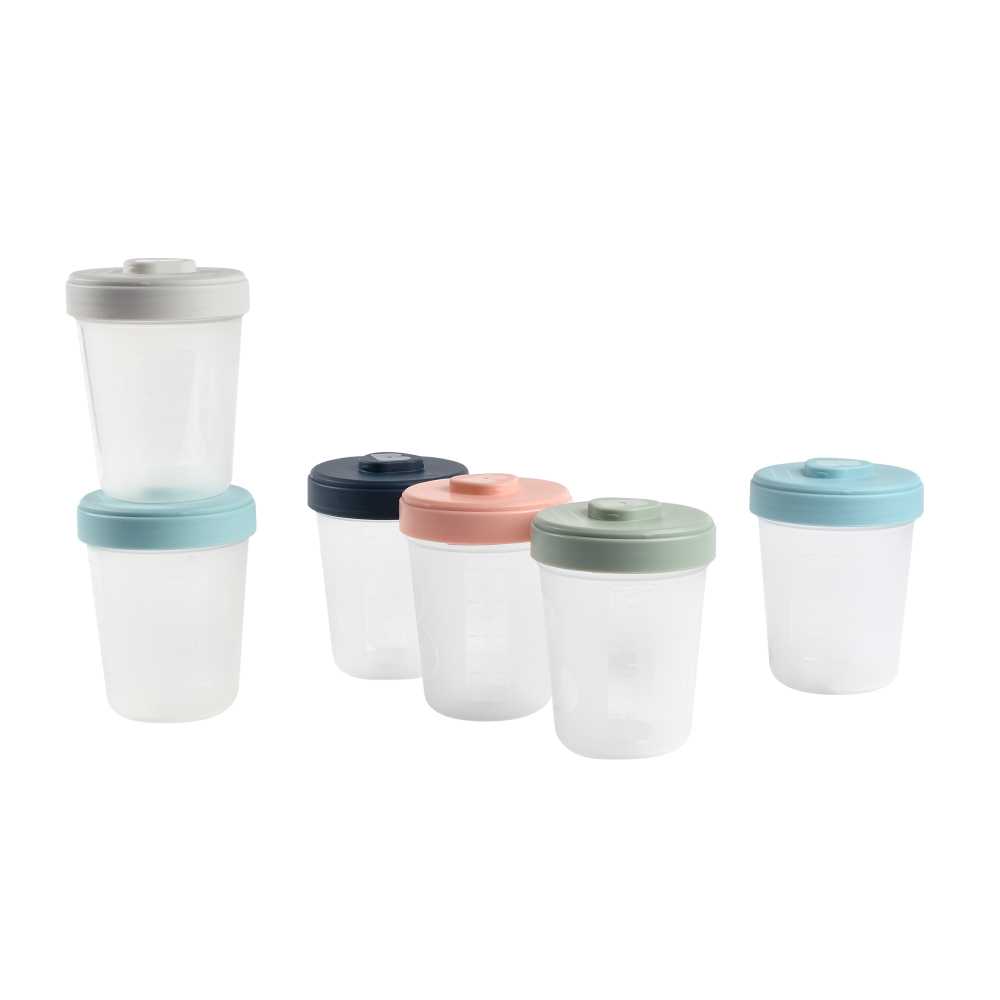 BEABA ชุดกระปุกเก็บอาหาร Toddler Food Storage Set - 6 Clip Portions (6x250 ml)