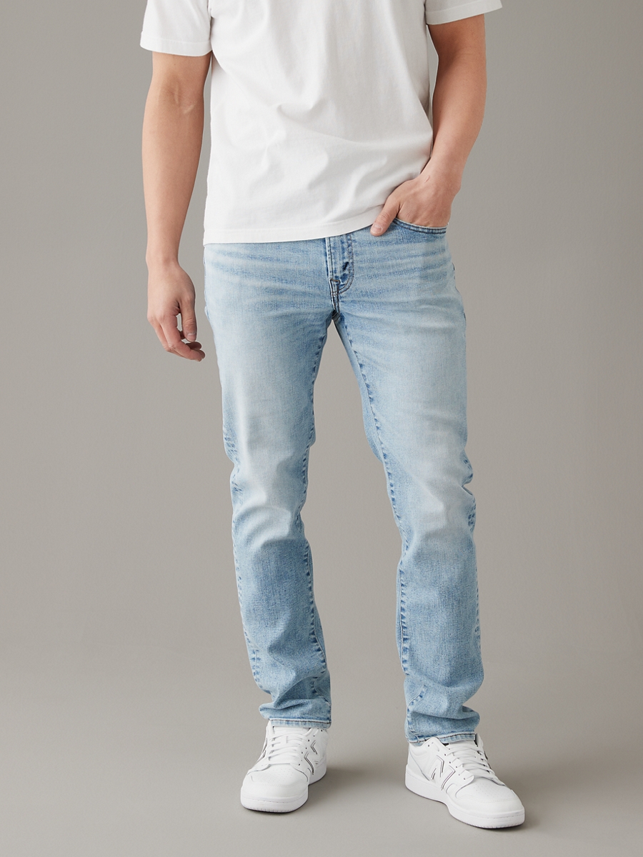 กางเกงยีนส์ ผู้ชาย MEDIUM CLEAM SLIM STRAIGHT ( 011-6494-432 )